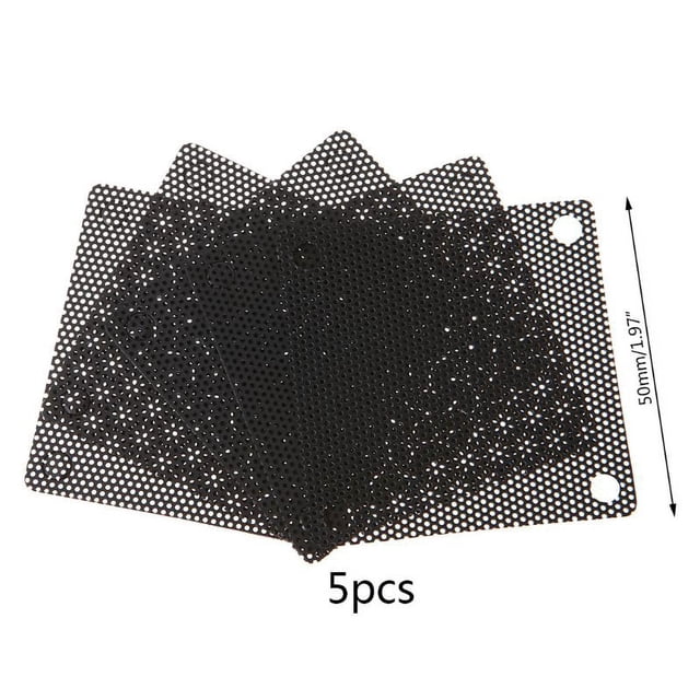 5PCS PVC Fan Dust Filter PC Dustproof Case Cuttable Computer Mesh Cover 40mm 50mm 60mm 70mm 80mm 90mm 140mm Mesh Black B 5cmx5cm