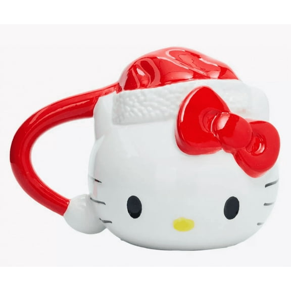 Universal Studios Hello Kitty Santa Figural Coffee Mug With Lid New With Tag