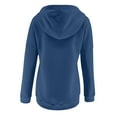 thumbnail image 5 of Lindreshi Hoodies for Women Women Winter Casual Button Drawstring Hooded Pullover Tops, 5 of 5