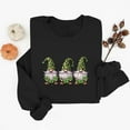 thumbnail image 5 of Funny St Patricks Day Sweatshirt Women Leopard Gnomes Graphic Pullover Long Sleeve Crewneck Tops Cute Irish Shirt, 5 of 6