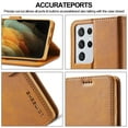 thumbnail image 4 of Allytech Flip Case for Galaxy S21 Ultra, Premium PU Leather Wallet Case Classic Design with Card Slot and Magnetic Closure Folio Fold Stand Cover Case for Samsung Galaxy S21 Ultra 5G, Yellow, 4 of 7