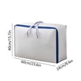 thumbnail image 3 of Bolsa de almacenamiento de gran tamaño, plegable, para guardar mantas y edredones, para guardar ropa en el armario, con asa resistente y cremallera para ropa de cama y almohadas, color Akmoler, 3 of 8