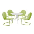 thumbnail image 4 of Outdoor Dining Set 5 Piece Metal Patio Furniture Set - White & Key Lime, 4 of 4
