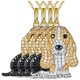 thumbnail image 1 of Collares para Regalo DogNeck05 4Pzas Basset Hound Dorado/Negro Metal Cadena y Dije. High Monaco MXKOG-004, 1 of 4