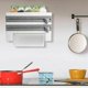 thumbnail image 4 of Aluminum foil and cling film dispenser, equipped with sharp blades and storage rack. This kitchen accessory is suitable for bathroom and kitchen, meas, 4 of 5