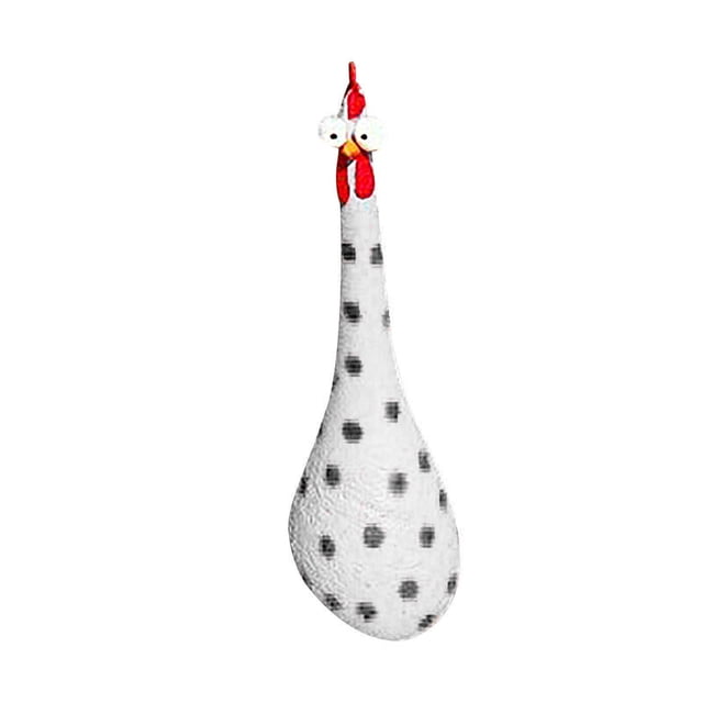Weloille Poulet Rigolo Décor Poulets en Béton Rigolos Statues de Coq en Résine Décoration
