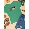 thumbnail image 3 of Believe Daisy Flower Banner T-Shirt Women -Image by Shutterstock, Female x-Large, 3 of 4