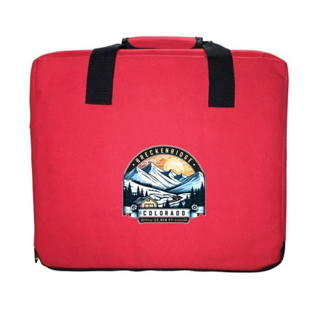 

Breckenridge Colorado Souvenir Destination Seat Cushion Red