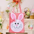 thumbnail image 2 of Easter Decorations Easter Cartoon Bunny Tote Bag Easter Tote Bags Large Easter Egg Bunny Printed Canvas Bags With Handles, 2 of 4