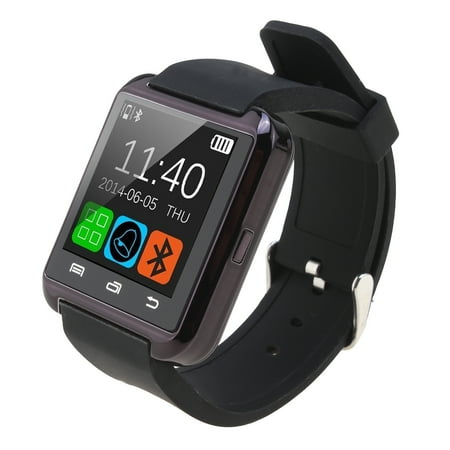 AGPtEK Black U8 Bluetooth Smart Wrist Watch Phone Mate for Android Samsung iPhone HTC LG (MTK chip) With Touch