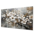 thumbnail image 2 of Designart "Monochromatic Sakura Serenity I" Floral Metal Wall Décor Set, 2 of 5
