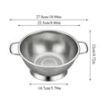thumbnail image 2 of Stainless Steel Colander with Base Solid Build,Round Bowl with Square Handles for Draining and Vegetable Washing,Rust-Resistant for Kitchen Sink and Countertop 9 x 5 Inch, 2 of 6