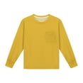 thumbnail image 5 of Loopsun Girls Long Sleeve T Shirts, Toddler Girl Casual Crew Neck Long Sleeve Pullover Shirt Top Yellow, 9-10 Years, 5 of 5
