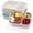 4 Pack(light colour), variant on KALAKALA 4 Pack Bento Lunch Box Set 3 Compartment Food Storage Containers Wheat Straw Meal Prep Lunch Box Plastic Food Storage Containers, Microwave and Dishwasher Safe (light colour)