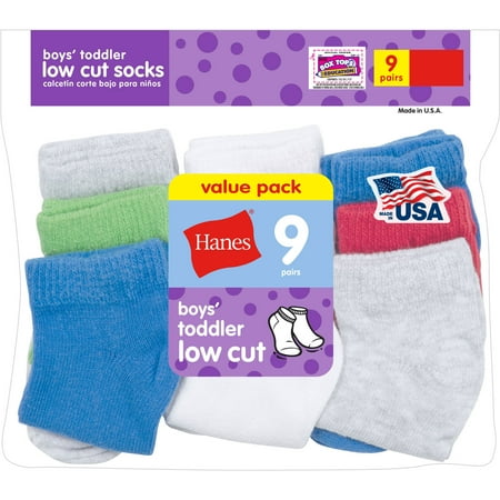Product Hanes Toddler Boys Low Cut Socks 9 Pack - Product