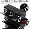 thumbnail image 3 of Fiogmub Shoe Cabinet with 3 Flip Drawers, Freestanding Shoe Storage Cabinet, Narrow Shoe Rack Organizer for Entryway, 3 of 9
