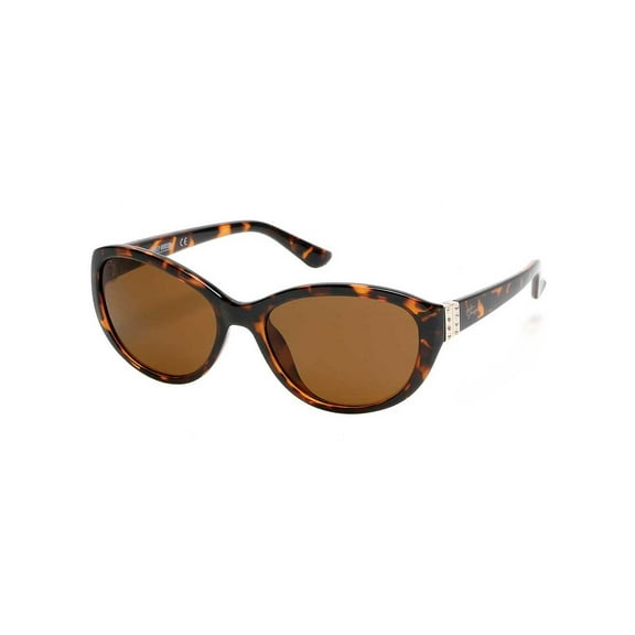 Harley-Davidson Women's Chic Bling Plastic Sunglasses, Havana Frame/Brown Lenses, Harley Davidson