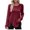Wine, variant on WREESH Womens Loose Crewneck Sweatshirt New Casual Long Sleeved Floral Print Casual Lace Tops Black