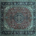 thumbnail image 1 of Ahgly Company Indoor Square Persian Light Blue Traditional Area Rugs, 4' Square, 1 of 4