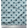 thumbnail image 1 of Soimoi Poly Georgette Fabric Swirl & Floral Patchwork Printed Fabric 1 Yard 42 Inch Wide, 1 of 3