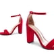 thumbnail image 4 of Sandalia DREAM PAIRS con Tacón Grueso Alto de 10 cm en Gamuza Roja Talla 8, 4 of 8