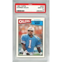 Graded 1987 Topps Warren Moon #307 Football Card PSA 10 Gem Mint