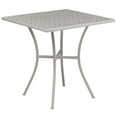 thumbnail image 4 of Flash Furniture Commercial Grade 28" Square Light Gray Indoor-Outdoor Steel Patio Table Set with 2 Round Back Chairs, 4 of 5