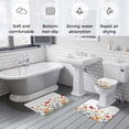 thumbnail image 6 of Farmhouse Floral Bathroom Rugs Set Nature Colorful Wildflower Spring Botanical Non Slip Absorbent Soft Bath Mats 3 Piece Set with Bathroom Rug, U-Shaped Floor Mat, Toilet Seat Cover Large Size, 6 of 9