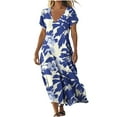thumbnail image 2 of ClodeEU Women's Summer Short SleeveV Neck Flowy Maxi Dresses ,Casual Elegant Long Dresses Multicolor01,Womens Plus XXL, 2 of 5