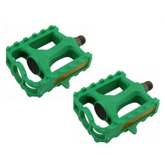 M.T.B Pedals 861 9/16" Green. Bike pedals, bicycle pedal, mostly for bikes with three piece crank, track, fixie,