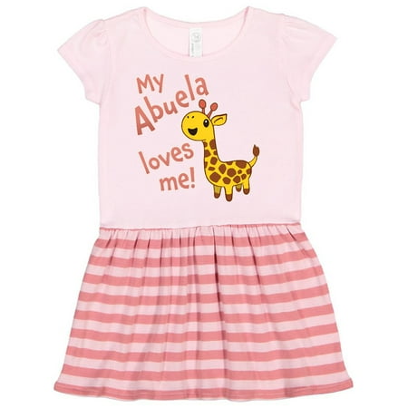 

Inktastic My Abuela Loves me- cute giraffe Gift Toddler Girl Dress