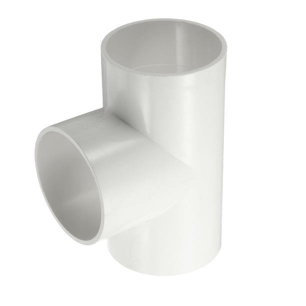 Uxcell 1Pcs 3" Tee 3 Vías Conector de Accesorios de Tubo, Accesorio de Esquina de Grado de Construcción de Muebles para Estructura de Soporte de Estante de Jardín Conexión de Carpa, Blanco