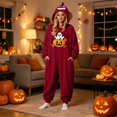 thumbnail image 5 of Unisex Couples Halloween Jumpsuit Costume Matching Loungewear Sleepwear Cosplay Outfit For Party Dress Up Home Lounge Night Events Photo Sessions Seasonal Gatherings And Holiday Wear, 5 of 7