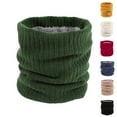 thumbnail image 5 of Xfvqtps Unisex Loop Scarf for Mens and Womens Necks Warmer Solid Color Knitting Plush Lining Vertical Stripes Stacked Stretch Windproof Coldproof Cozy Warm Winter Neck Gaiters Blue, 5 of 5