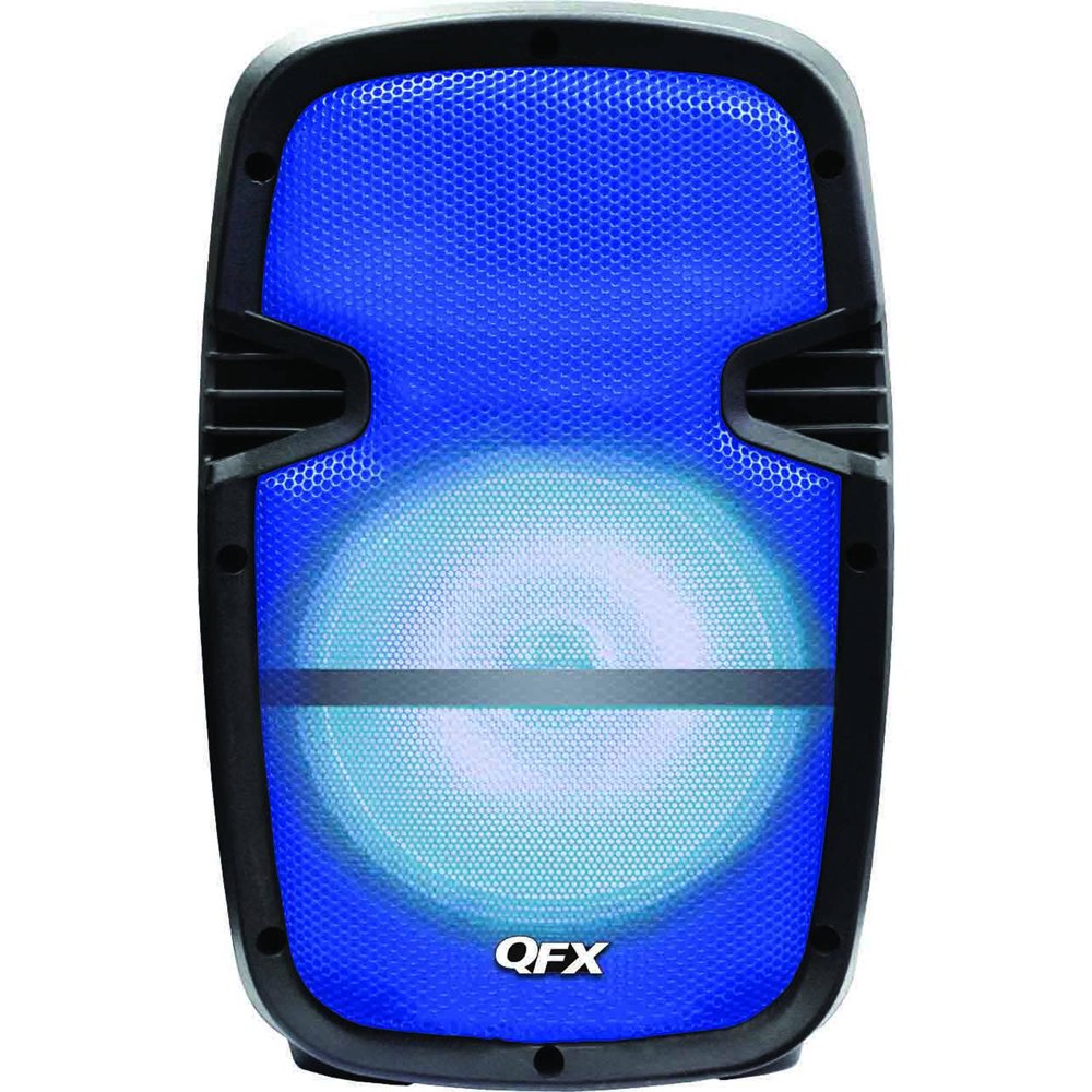 QFX PBX61083 8" Rechargable Portable PARTY Bluetooth Speaker, Blue