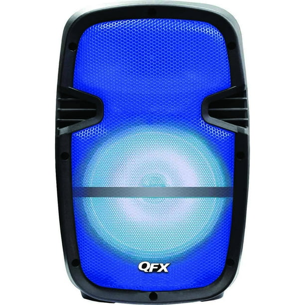 QFX PBX61083 8" Rechargable Portable PARTY Bluetooth Speaker, Blue