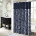 thumbnail image 2 of Madison Park Aubrey Rideau de Douche Jacquard en Polyester Bleu Marine, 2 of 5