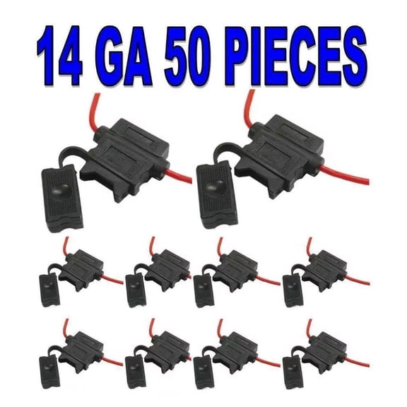Best Connections 50 Pcs 14 Gauge ATC Heavy Duty Fuse Holder, New