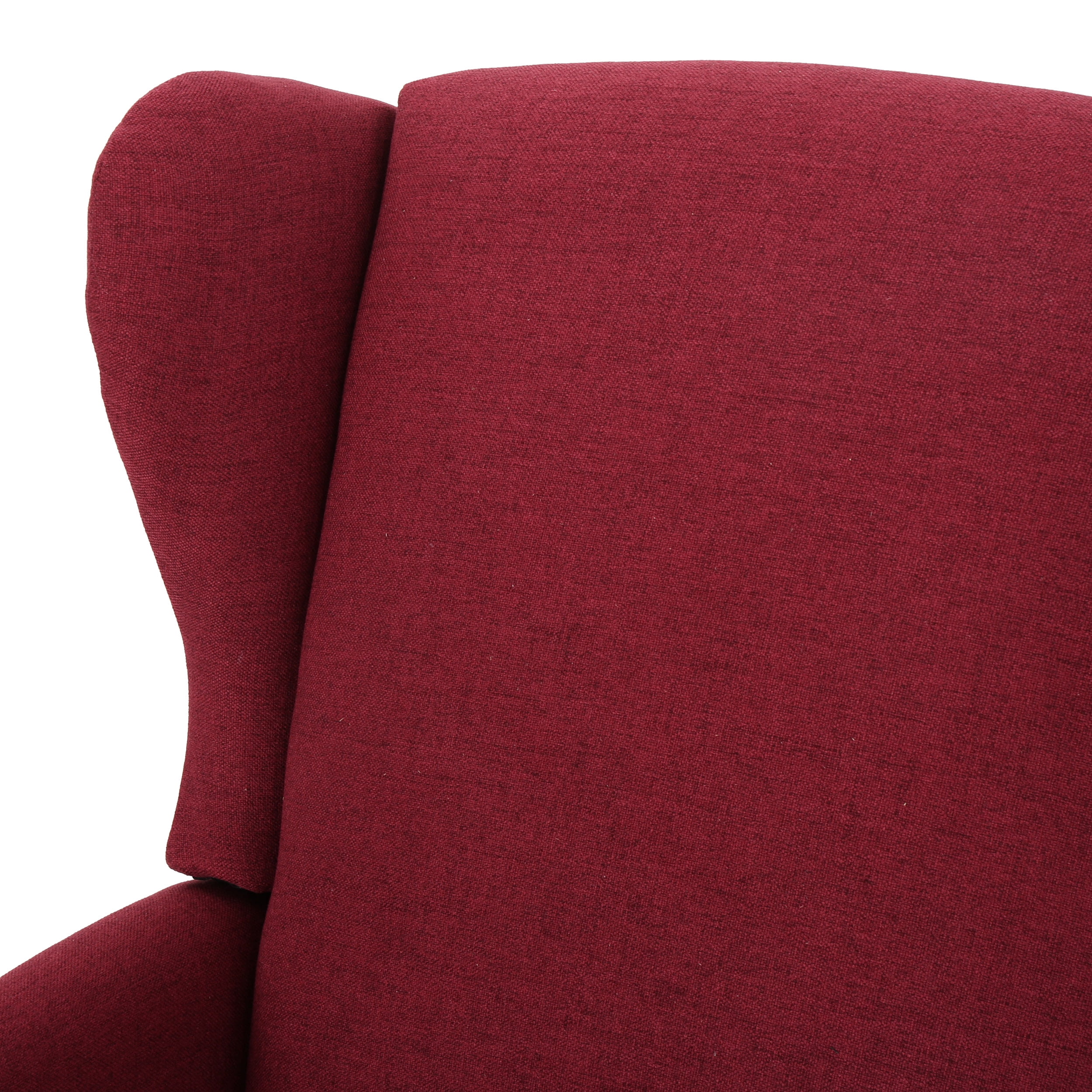 Noble House Wescott Fabric Nailhead Trim Recliner with 2 Sets, Dark Brown/Deep Red