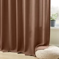 thumbnail image 5 of Muuphra Pinch Pleated Light Filtering Linen Blended Curtains with Metal Rings and Hooks for Living Room Bedroom,2 Panels,Terracotta,40"×95", 5 of 7