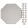 thumbnail image 1 of Furnish My Place Abstract Contemporary Geometrical View Square Pattern Modern Plush Two Tone High Low Pattern Rug, Home Decor Mat, Made in USA - Framed Brown, 2' Octagon - Set of 20, 1 of 5