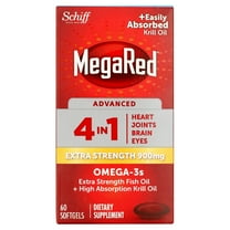 MegaRed Advanced 4 in 1, 2x Concentrated Omega3- 900 mg (60ct)