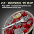thumbnail image 2 of 2 In 1 Watermelon Slicer & Cutter-stainless Steel Fruit Cutting Fork Melon Cube Cutting Tool For Kitchen Gadget, 2 of 5
