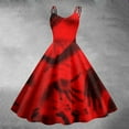 thumbnail image 2 of Rinsvye Robes Rétro d'Halloween pour Adolescentes, Imprimées Amusantes, à Bretelles, Robes Décontractées pour Femmes, Robe Longue (1), 2 of 3
