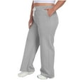 thumbnail image 4 of Sakmal Wide Leg Sweatpants for Women Gray High Waisted Plus Size Boyfriend Pants Solid Stretchy with Pockets Womens Sweatpants 4XL, 4 of 6