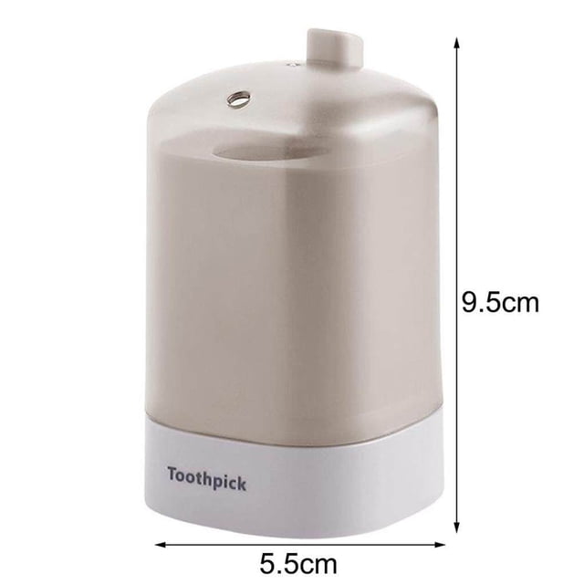 Toothpicks Holder Automatic Toothpick Dispenser Square Pressing Toothpick Box Household Storage Container for Hotel Living Room