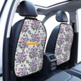thumbnail image 2 of Violets Flowers Purple Pink Mats Back Seat Protectors, Car Seat Protector Vehicle Organizers Waterproof Cover Back Seat Cover for Kids with 3 Storage Pockets 2 Pack, 2 of 5