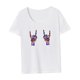 thumbnail image 4 of Camiseta básica cómoda de verano para mujer, para vacaciones, viajes en la calle, trabajo L, 4 of 7
