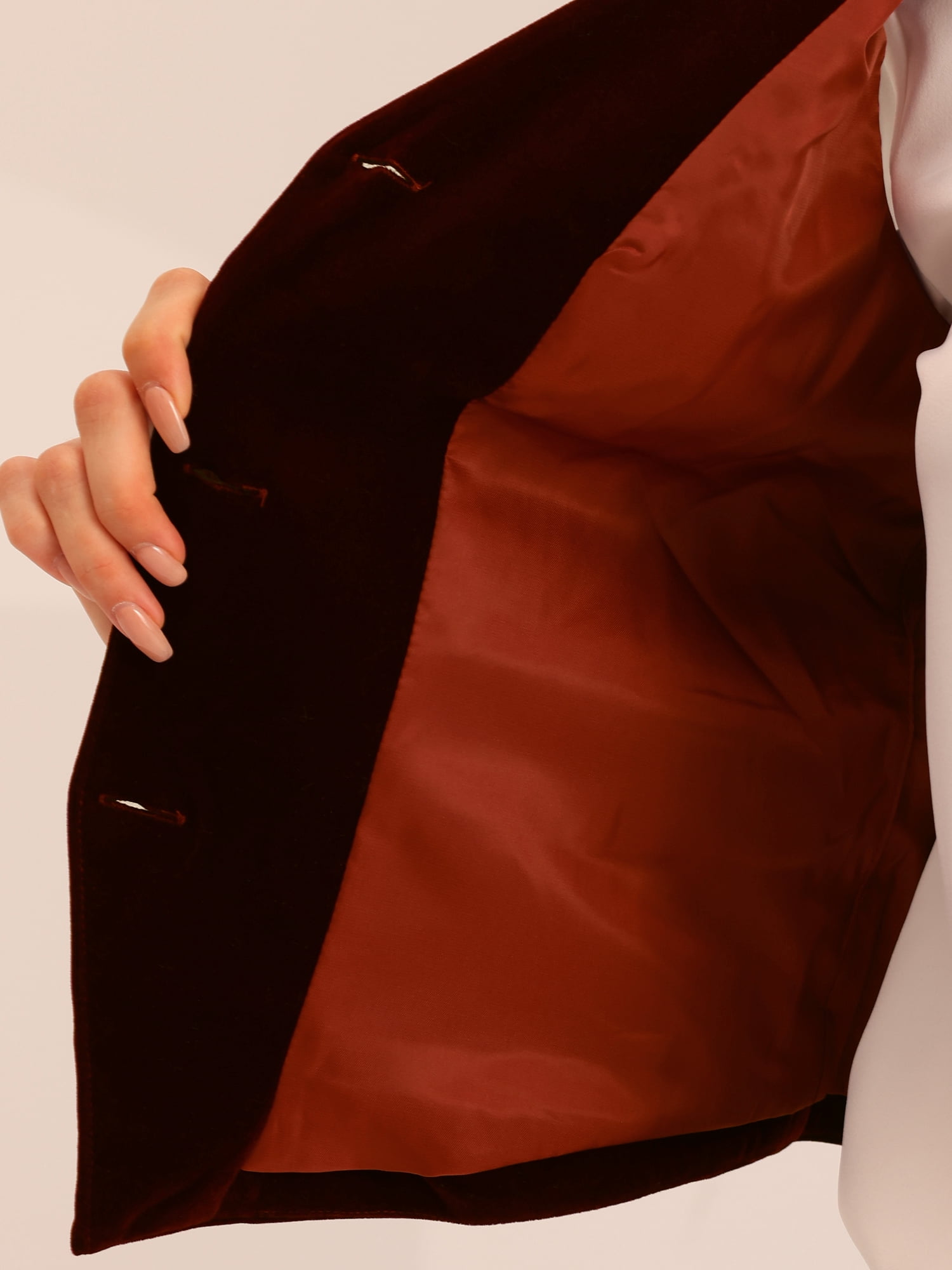DARING DIVA Women's Vintage Velvet Vest Button Down Steampunk Waistcoat S Burgundy