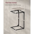 thumbnail image 4 of VASAGLE Mesa Auxiliar, Mesa de Sofá en Forma de C, Bandeja de TV, Marco de Metal, Salón, Dormitorio, Greige y Negro, 4 of 6